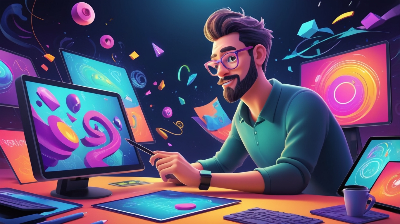 AlbedoBase XL A vibrant 3D cartoon style illustration featurin 1